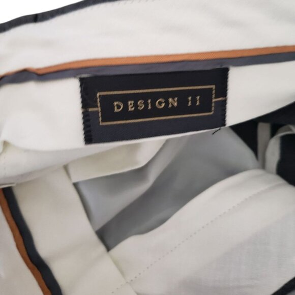 Design Men Dress Pants Flat-Front Slim Fit  Waist Wool-Blend Business & Formal W - Picture 3 of 16